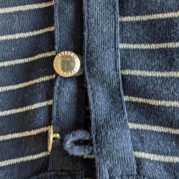 Lauren L/S Black Tee gold stripes - Picture 4 of 13